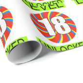 Papier Cadeau 18e anniversaire Jeu d'ordinateur (Coin rond)