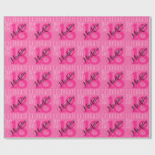 Papier Cadeau 18e anniversaire rose (Plat)