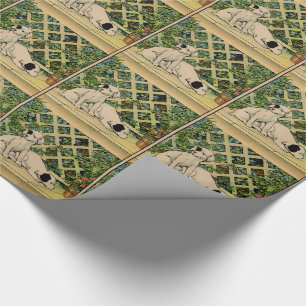 Papier Cadeau 1914 deux chiens curieux