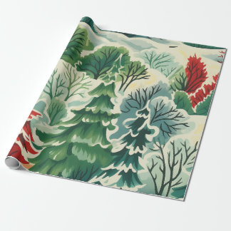 Papier Cadeau 1930 Papier rétro à enveloppement de Noël