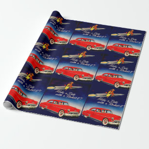 Papier Cadeau 1950 Faire une date avec Rocket 8
