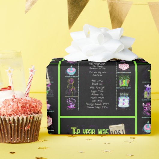 Papier Cadeau 1951 Année d'anniversaire Trivia (Fête d'anniversaire)