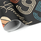 Papier Cadeau 1955 70e anniversaire Vintage (Coin rond)