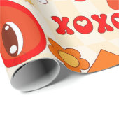 Papier Cadeau 1960 super pop art valentines champignons (Coin rond)