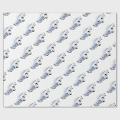 Papier Cadeau 1961 blanc Corvette (Plat)