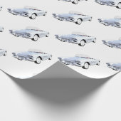 Papier Cadeau 1961 blanc Corvette (Coin)