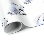 Papier Cadeau 1961 blanc Corvette (Coin rond)