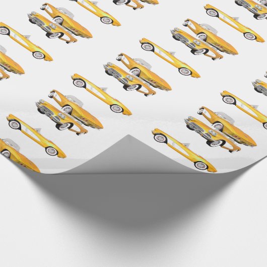 Papier Cadeau 1961 Corvette C1 : (Coin)