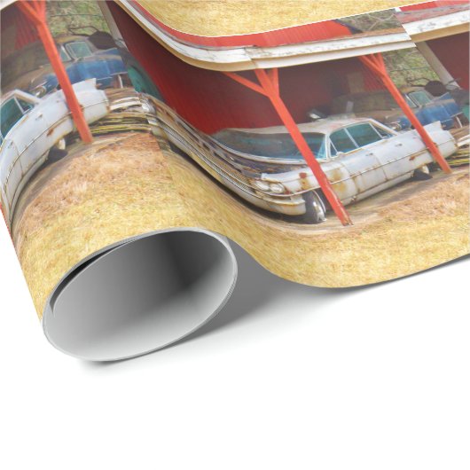 Papier Cadeau 1963 Silver Sadan deville (Coin rond)