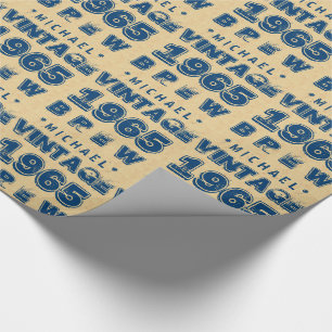 Papier Cadeau 1965 cinquantième ou tout or VINTAGE J30CZ de BRE