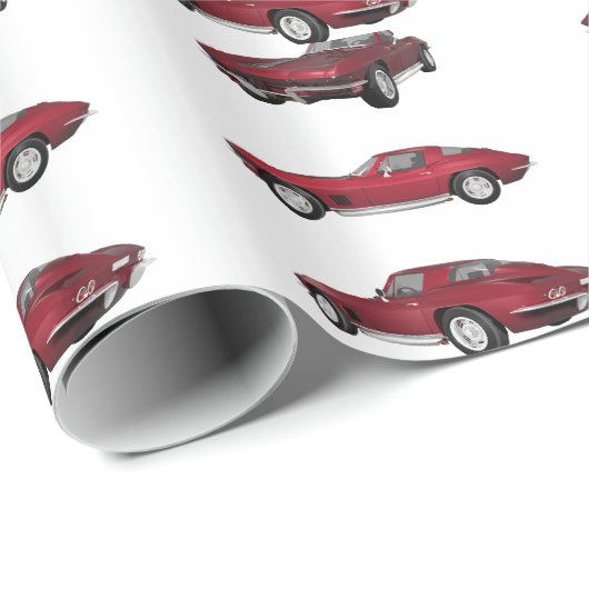Papier Cadeau 1967 Corvette C2 : (Coin rond)