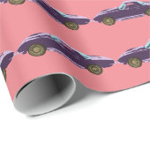 Papier Cadeau 1967 Corvette vintages (Coin rond)