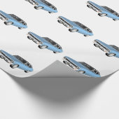 Papier Cadeau 1968 voitures bleu-clair de muscle (Coin)