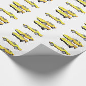 Papier Cadeau 1970 Corvette : Fin jaune : (Coin)