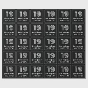 Papier Cadeau 19ème Anniversaire : Regard inspiré par art déc
