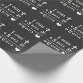 Papier Cadeau 1 croix 3 clous 4donnée foi chrétienne de Pâques (Coin)