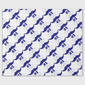 Papier Cadeau #1 Papa Blue Mustache (Plat)