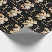 Papier Cadeau 1er anniversaire Ballons de Parties scintillant no (Coin)