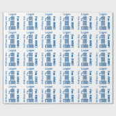 Papier Cadeau 1er Anniversaire Garçon Plaid Un An Vieux Personna (Plat)