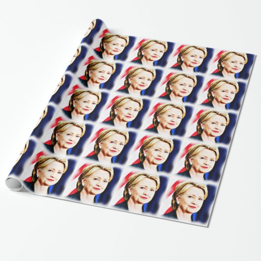 Papier Cadeau 1ère femme présidente Hillary Clinton 2016_ (Déroulé)