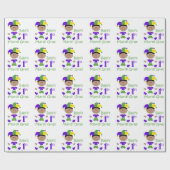 Papier Cadeau 1ère Mardi Gras pour bébé (Plat)