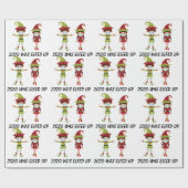 Papier Cadeau 2020 a été Elfed up masque visage Elf Covid (Plat)