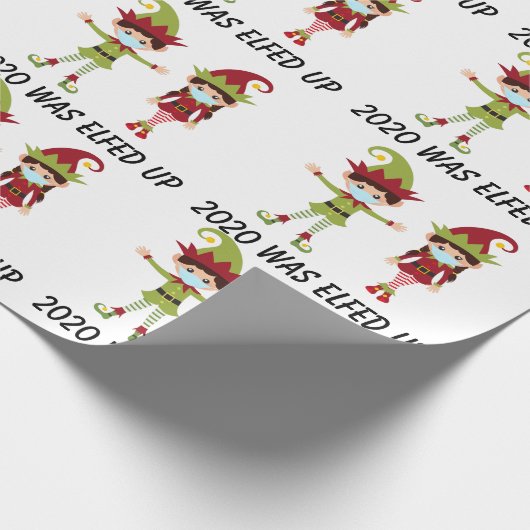 Papier Cadeau 2020 a été Elfed up masque visage Elf Covid (Coin)