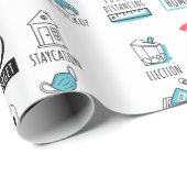 Papier Cadeau 2020 Activités de quarantaine commémoratives (Coin rond)