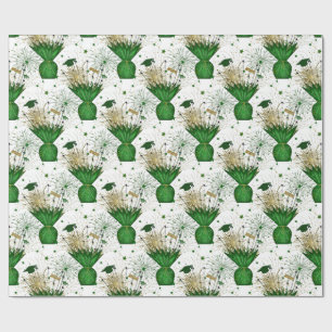 Papier Cadeau 2020 Grad Centerpiece-vert-blanc-cadeau enveloppem