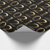 Papier Cadeau 2021 Elégant Faux Golden Numbers Black and Gold (Coin)