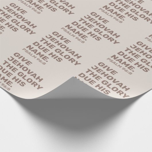 Papier Cadeau 2025 Année Texte Cadeaux - Psaume 96:8 | JW (Coin)