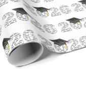 Papier Cadeau 2026 Congrats Grad Word Cloud on White (Coin rond)