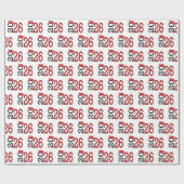 Papier Cadeau 2026 Graduation Red and Black On White (Plat)