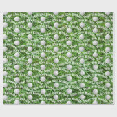 Papier Cadeau 20e anniversaire Ballons de golf sur papier d'enve (Plat)