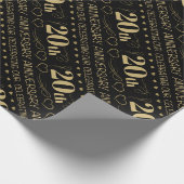 Papier Cadeau 20e anniversaire du Mariage (Coin)