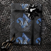 Papier Cadeau 21 et juridique | Blue 21st Birthday Chic Parties 