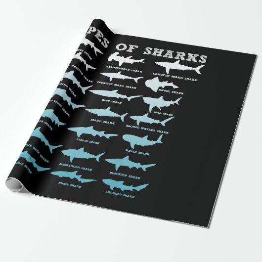 Papier Cadeau 21 types de sharks (Déroulé)