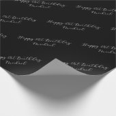 Papier Cadeau 21e anniversaire Black & White Modern Wrapping Pap (Coin)