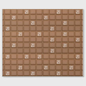 Papier Cadeau 21e anniversaire Chocolate Bar (Plat)