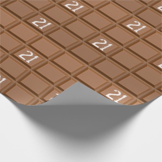 Papier Cadeau 21e anniversaire Chocolate Bar (Coin)