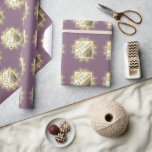 Papier Cadeau 21e anniversaire du Mariage / Événement personnali<br><div class="desc">Il y a quelque chose de satisfaisant à avoir un emblème qui honore vos jalons et mon emblème brassy fantaisie est rendu d'autant plus complet avec vos noms,  date et événement spécial anniversaire pour marquer la journée!</div>