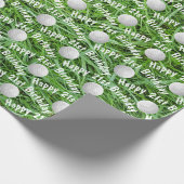 Papier Cadeau 21e Anniversaire Golf Balls on Grass Wrapping Papi (Coin)
