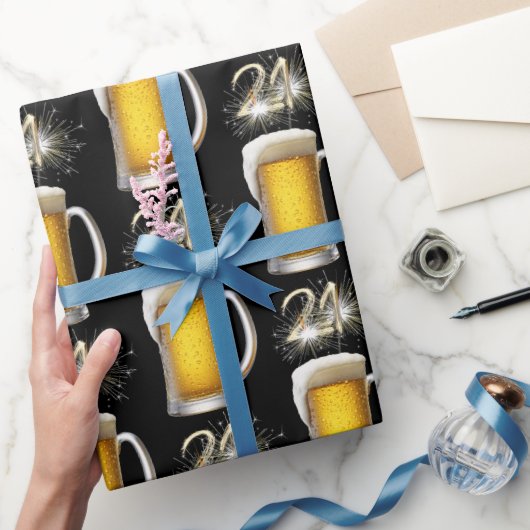 Papier Cadeau 21e anniversaire Sparklers dans Beer Mug (Cadeaux)