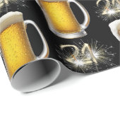 Papier Cadeau 21e anniversaire Sparklers dans Beer Mug (Coin rond)
