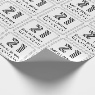 Papier Cadeau 21ème Anniversaire : L'art déco a inspiré le st