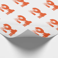 21ème anniversaire pour n'importe qui, orange sur