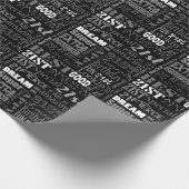 Papier Cadeau 21ème monogramme personnalisé de fête (Coin)