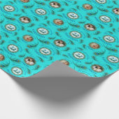 Papier Cadeau 22 Peacock Feather Fully Editable Custom Photo (Coin)