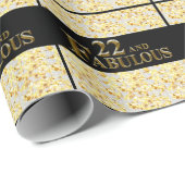 Papier Cadeau 22e anniversaire  (Coin rond)