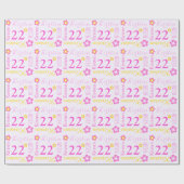 Papier Cadeau 22ème enveloppe d'anniversaire d'âge nommé (Plat)